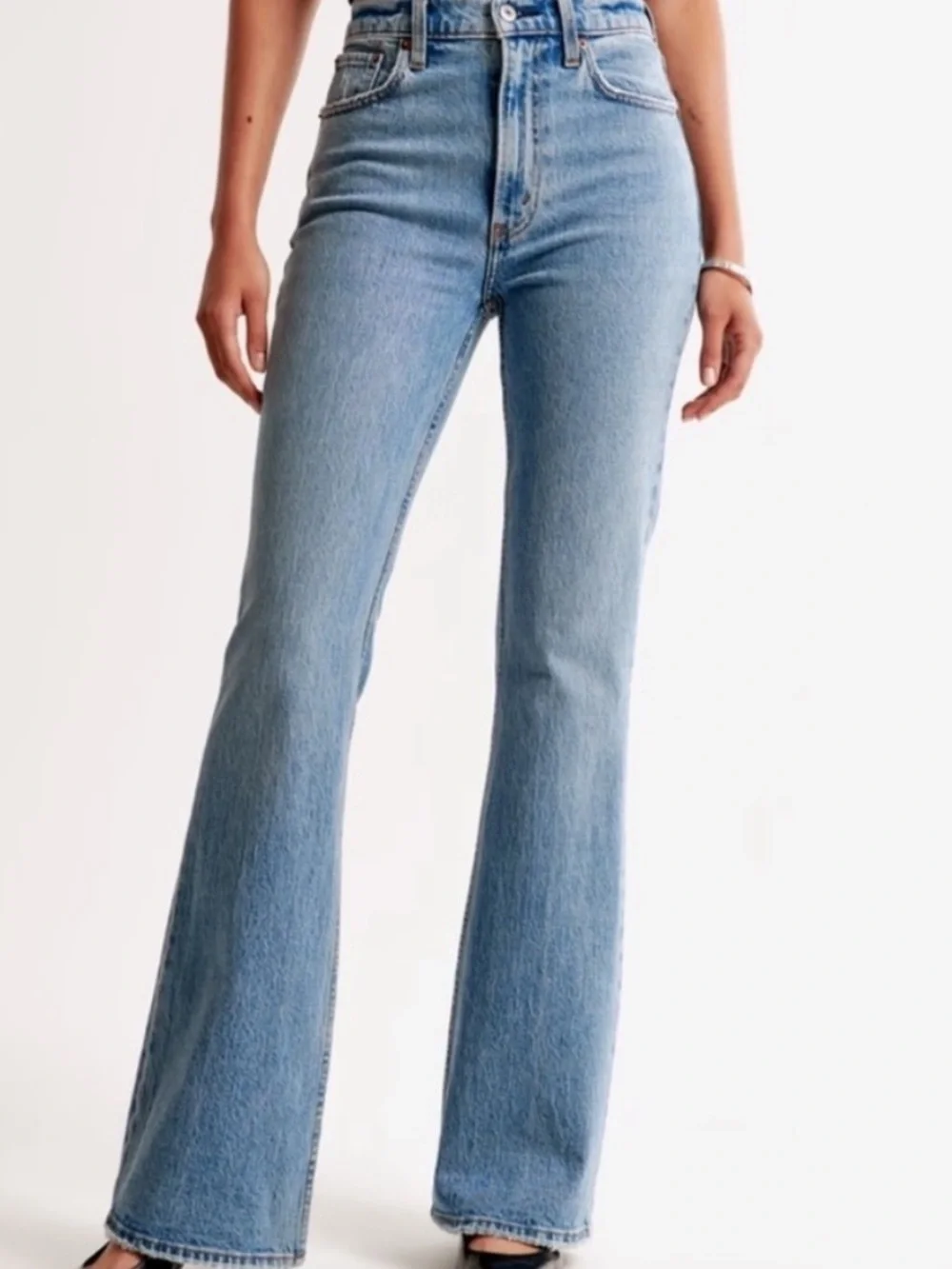 Abercrombie & Fitch Mid Wash Flared Jeans